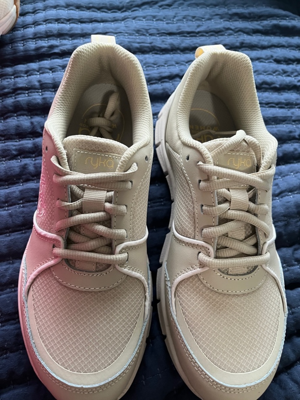 Ryka Cream Lace-Up Walking Sneakers size 8 - Picture 3 of 5